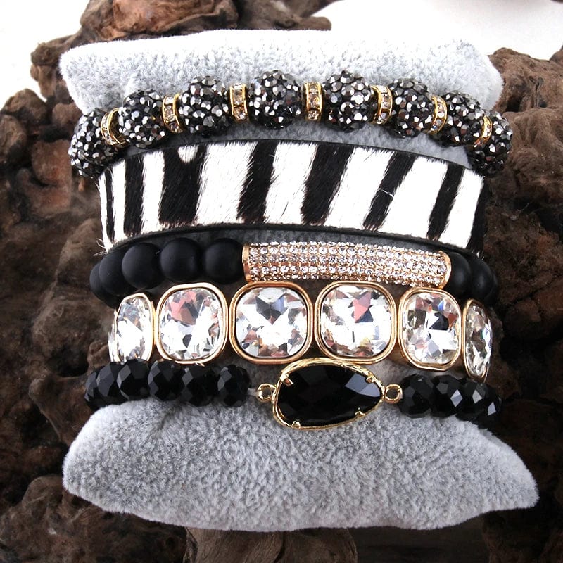 Leopard Print Multilayer Bracelet Set