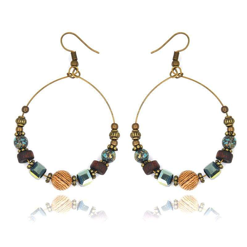 Boho Drop Hoop Earrings