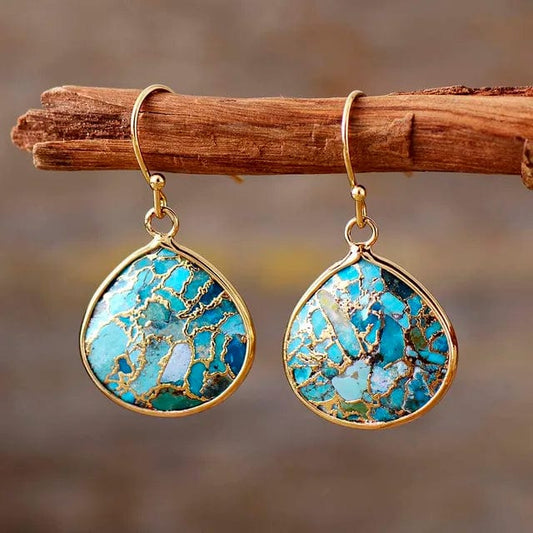 Bohemian Turquoise Dangle Earrings