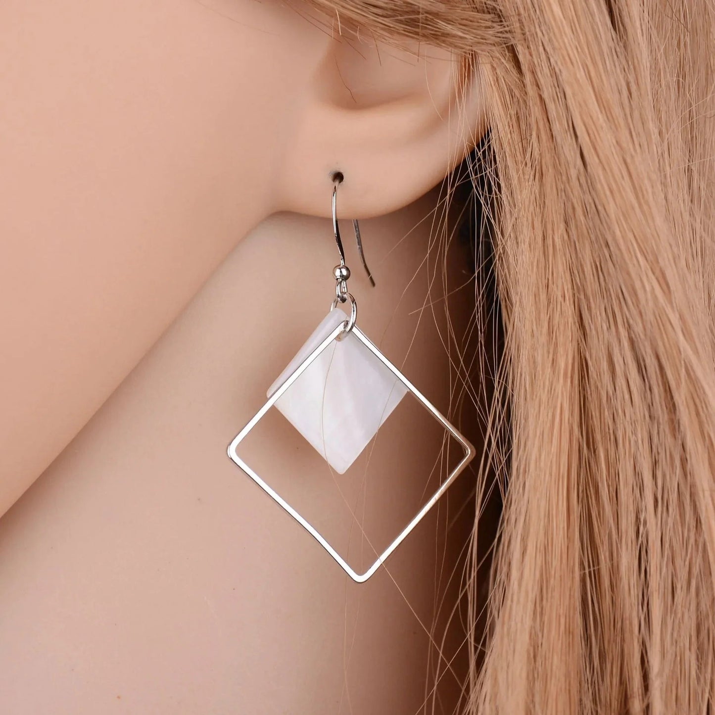 Boho Square Drop Earrings